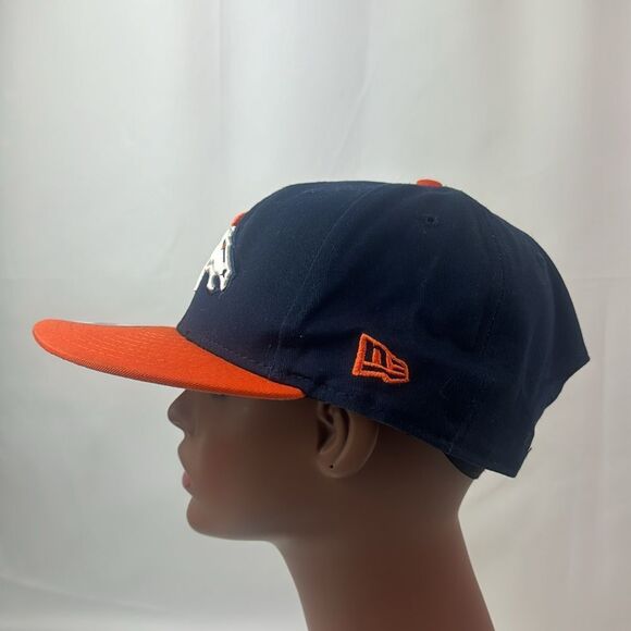 New Era Denver Broncos Navy Blue Baycik 9FIFTY Mens Snapback Hat - Picture 4 of 13